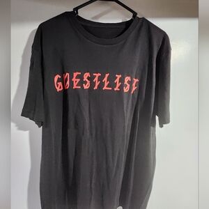 44 Label Group T-Shirt - "Guestlist 44" Black Mens Size L